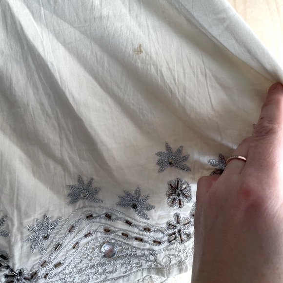 Jeweled, beaded & embroidered skirt — (Vintage 15+ years) Size 10 - Picture 5 of 7
